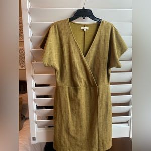 Madewell Cross-Front Flutter-Sleeve Mini Dress
